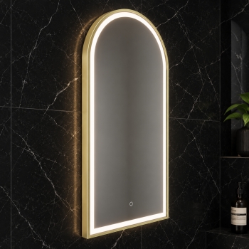 Origins Living Lomax Light Arch Mirror 40 Brushed Brass - 40x80cm LML-01R048-BB Bathroom Accessory