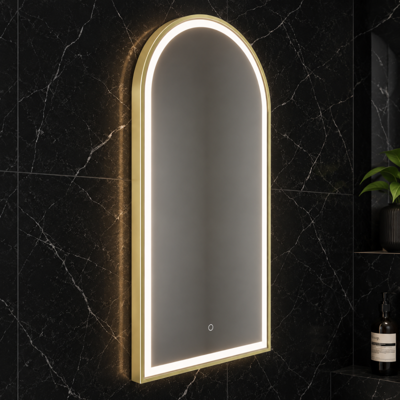 Origins Living Lomax Light Arch Mirror 40 Brushed Brass - 40x80cm LML-01R048-BB