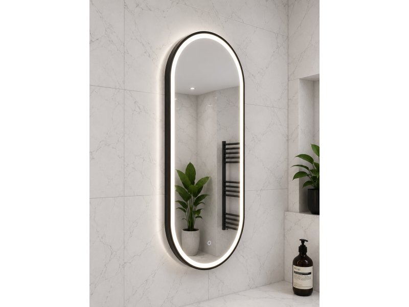 Origins Living Lomax Light Capsule Mirror 50 Black - 50x100cm LML-01C051-BK