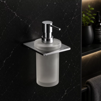 Origins Living S Cube/Eletech Soap Dispenser - Chrome 166848 Bathroom Accessory