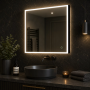 Origins Living Tate Light Square Mirror 70 Polished - 70x70cm B008301 Bathroom Accessory