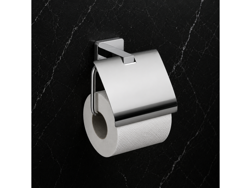 Origins Living Atena Toilet Roll Holder with Flap - Chrome 4425-13