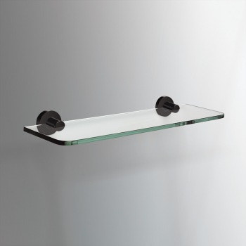Origins Living Tecno Project Glass Shelf 50cm - Black 172719 Bathroom Accessory