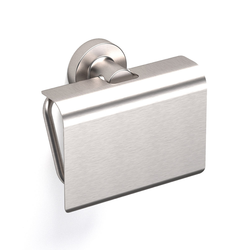 Origins Living Tecno Project Toilet Roll Holder with Flap - Brushed Nickel 194803
