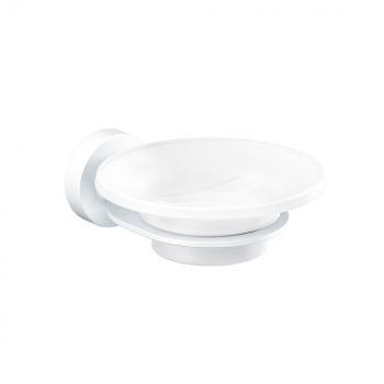 Origins Living Tecno Project Glass Soap Dish - White 166145 Bathroom Accessory