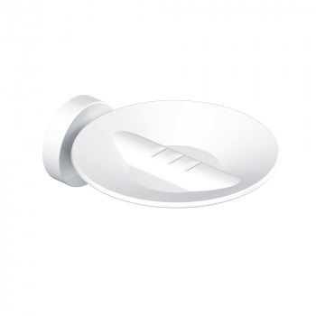 Origins Living Tecno Project Metal Soap Dish - White 166138 Bathroom Accessory