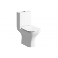 Redarod Rimless Short Projection Close Coupled Open Back WC & Slim Soft Close Seat