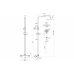 Round Thermostatic Bar Mixer w/Riser Kit - Matt Black