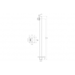 Square Concealed Valve Head & Arm Shower Pack - Brushed Brass
