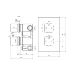 Square Concealed Valve Head & Arm Shower Pack - Matt Black