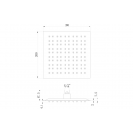 Square Concealed Valve Head & Arm Shower Pack - Matt Black