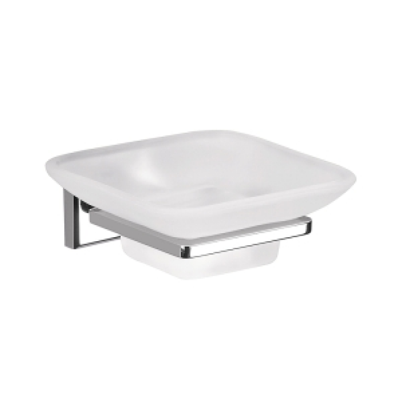 Origin Living Colorado Glass Soap Dish - Chrome/Glass