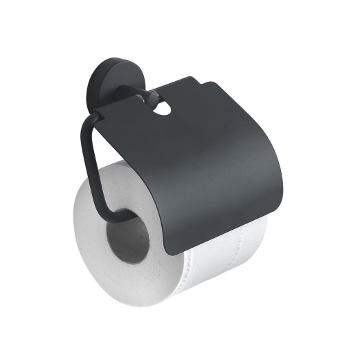 Origin Living Eros Toilet Roll Holder with Flap - Black