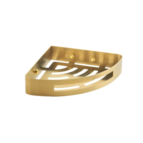 Origins Living Nerva Corner Shower Basket - Brushed Brass