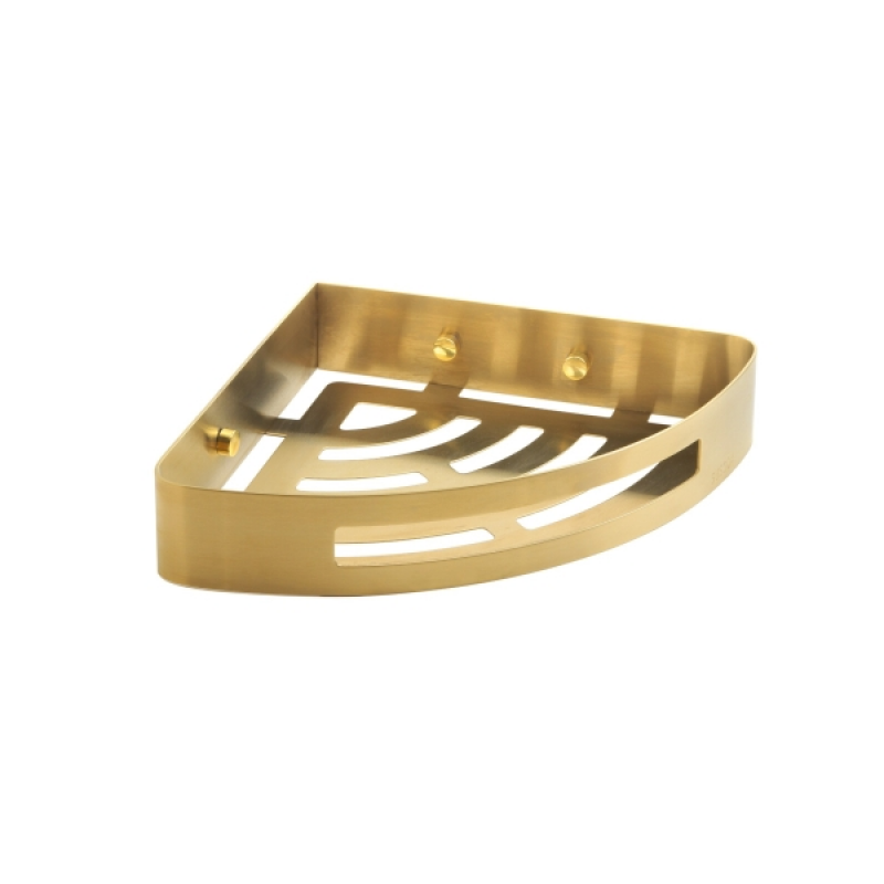 Origins Living Nerva Corner Shower Basket - Brushed Brass