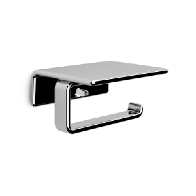 Origins Living Il Giglio Toilet Roll Holder with Shelf - Chrome