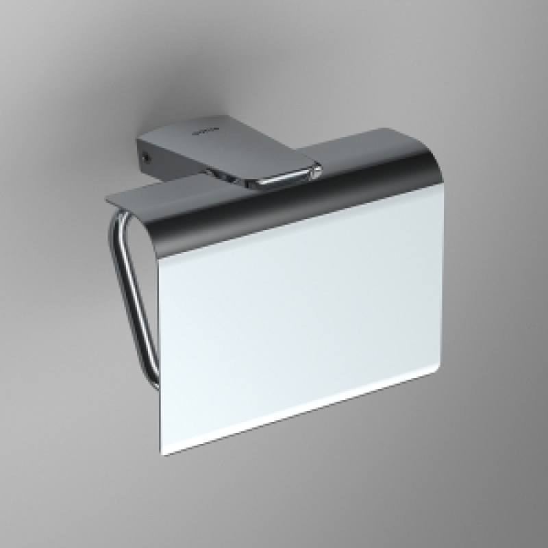 S6 Toilet Roll Holder with Flap - chrome