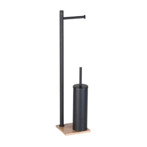 Origins Living Trilly Bathroom Free Standing Butler - Black/Bamboo