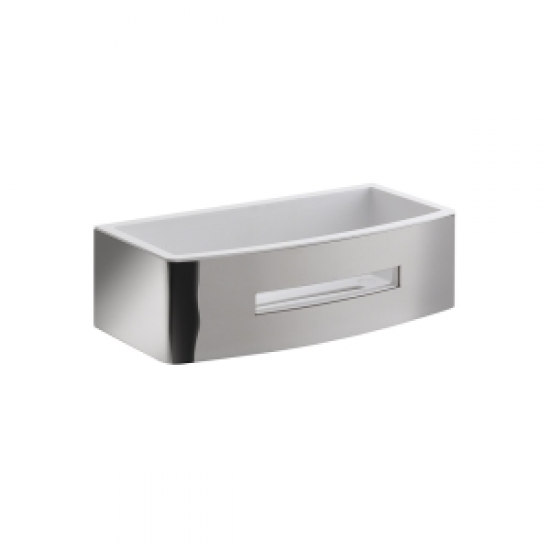 Ebzone ! Poseidon Rectangular Basket - Chrome/White