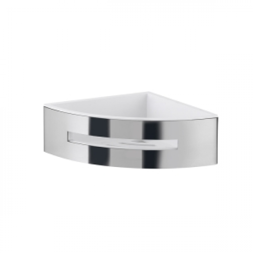 Origins-living Poseidon Corner Basket - Chrome/White