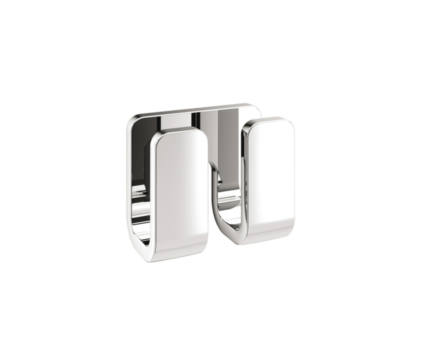 Outline Double Robe Hook - Chrome