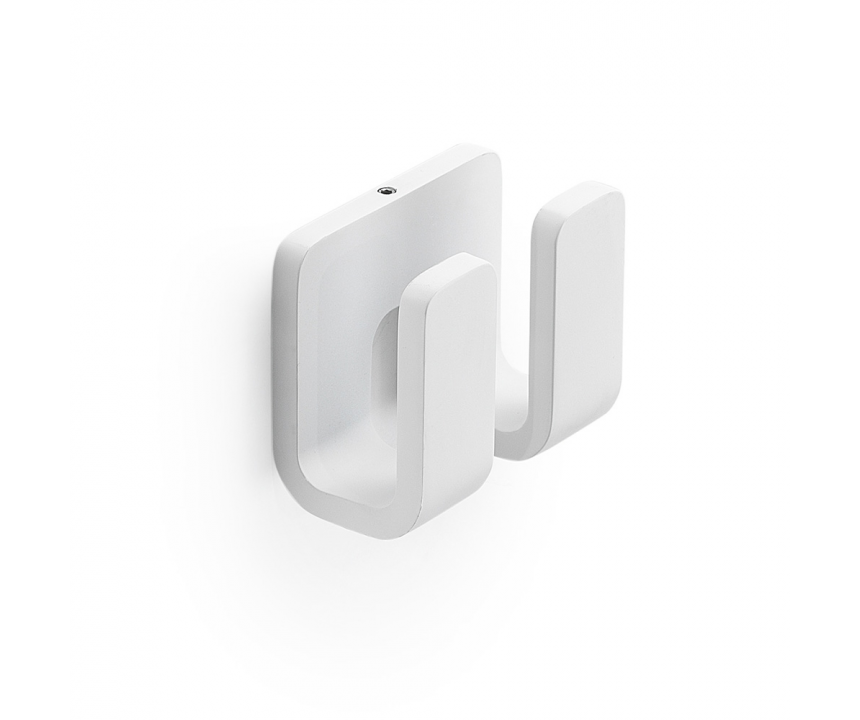 Outline Double Robe Hook - White