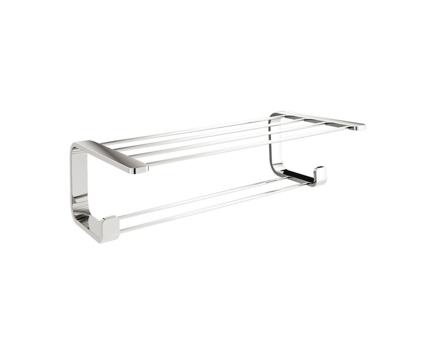Outline Double Towel Rack - Chrome