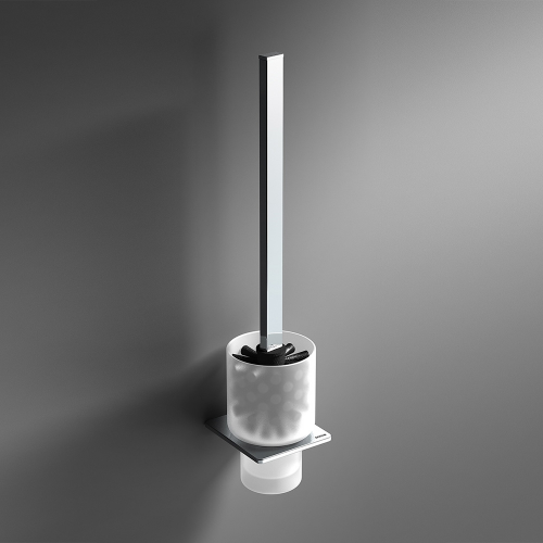 S Cube WC Brush Set - Chrome