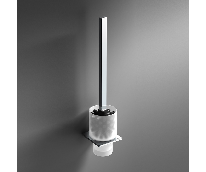 S Cube WC Brush Set - Chrome