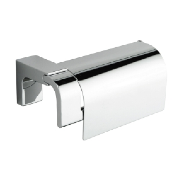 Origin Living Eletech Toilet Roll Holder with Flap - Chrome