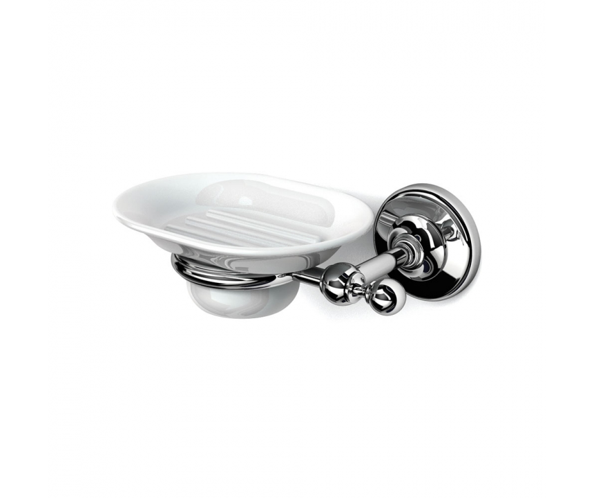 Origin Living Albany Soap Dish - Chrome/White
