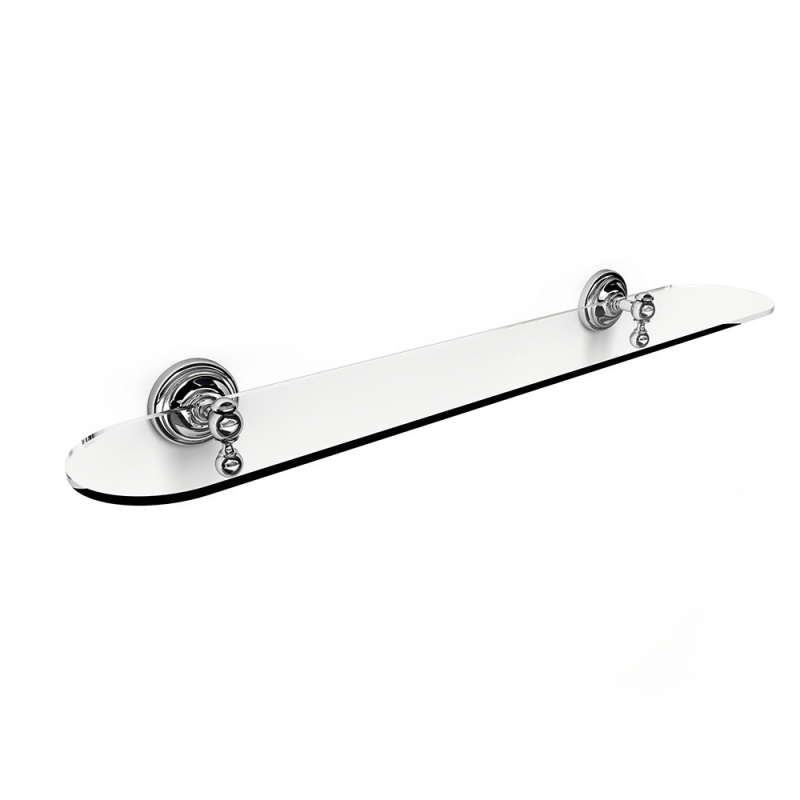 Origin Living Albany Glass Shelf - Chrome