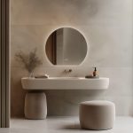 Origins Living Claris Round Cut Bathroom Mirror 100cm