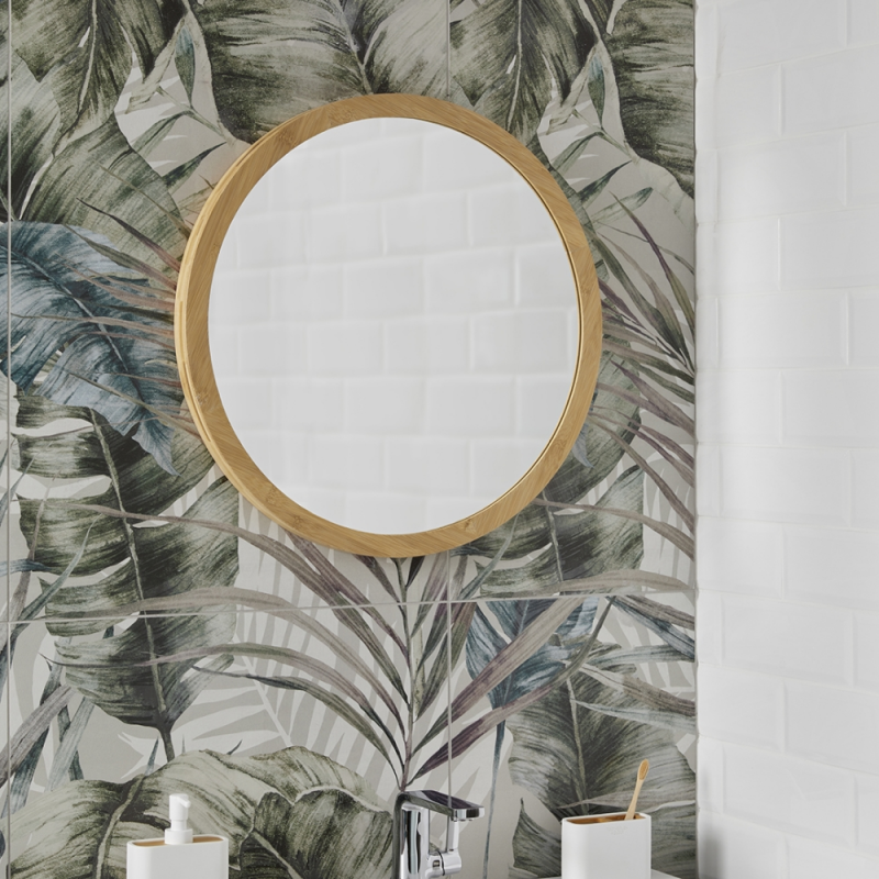 Origins Living Kenji Mirror Round 60cm Bamboo