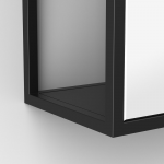 Origins Living Dockside Mirror With Open Shelving 140 Black - 30x140cm