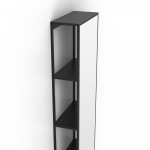 Origins Living Dockside Mirror With Open Shelving 140 Black - 30x140cm