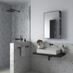 Origins Living Dockside Mirror With Open Shelving 50 Black - 50x80cm