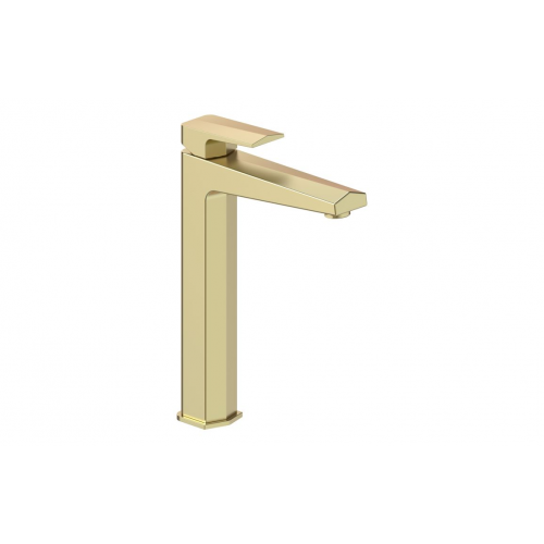 Ronde Tall  Single Lever Basin Mixer - Brushed Brass