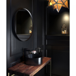 Origins Living City Round Mirror 60cm Black