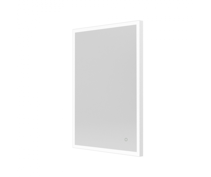 Origins Living  Tate Light Rectangular Mirror 100 White - 100x70cm
