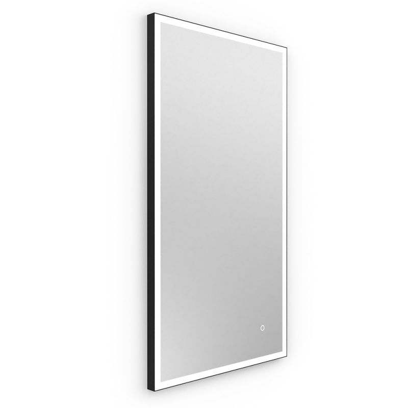 Tate Light Rectangular Mirror 40 Black - 40x80cm