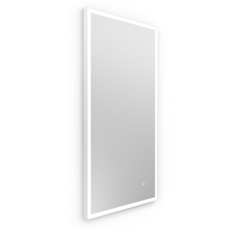 Tate Light Rectangular Mirror 40 White - 40x80cm