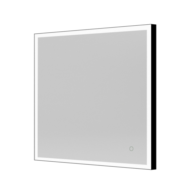 Tate Light Square Mirror 70 Black - 70x70cm