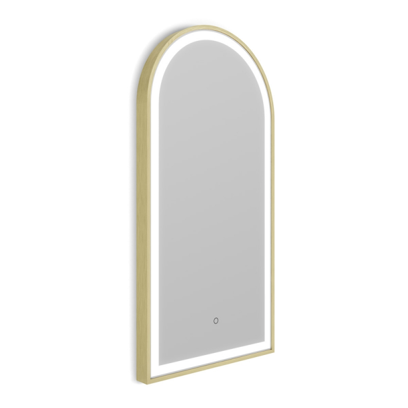 Origins Living Lomax Light Arch Mirror 40 Brushed Brass - 40x80cm