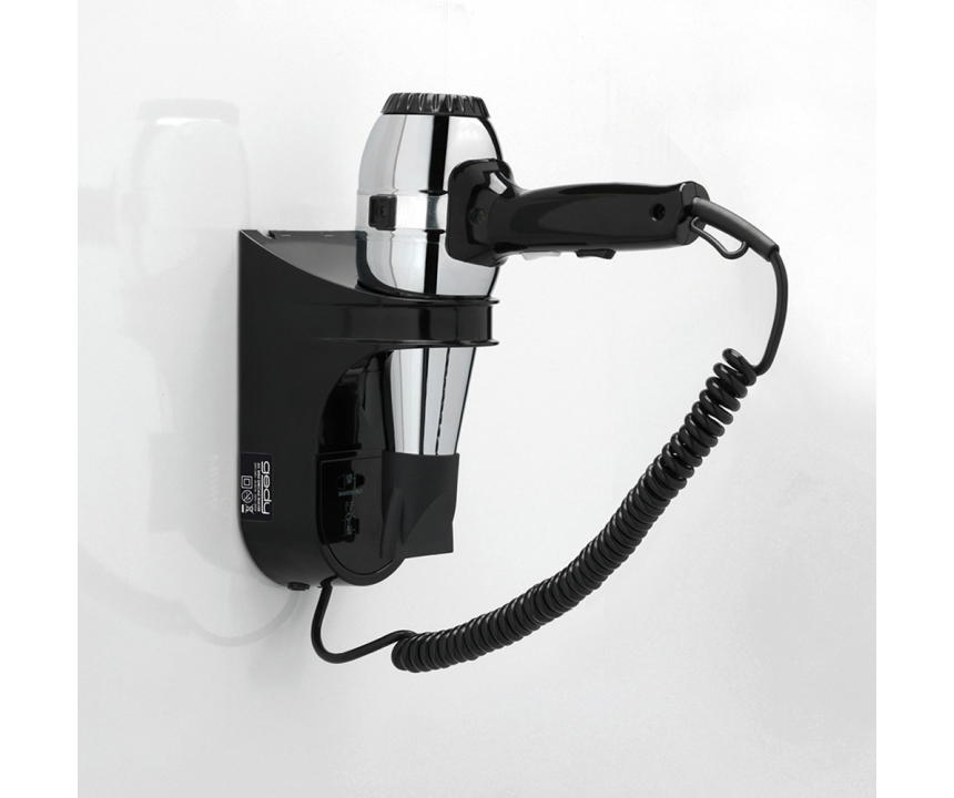 Grecale Hair Dryer with Shaver Socket - Black/Chrome