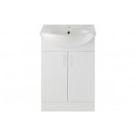 Full Bathroom Suite with Bath, 56cm Vanity Unit, Close-coupled WC & Brassware