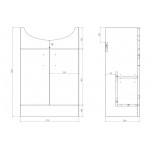 Full Bathroom Suite with Bath, 56cm Vanity Unit, Close-coupled WC & Brassware