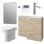 Venosa 1000mm Furniture & BTW WC Pack - Oak (RH)