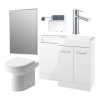 Furniture Packs DIFTP5376 Venosa 1000mm Furniture & BTW WC Pack - White Gloss (RH)