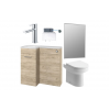 Venosa 900mm Furniture & BTW WC Pack - Oak (LH)
